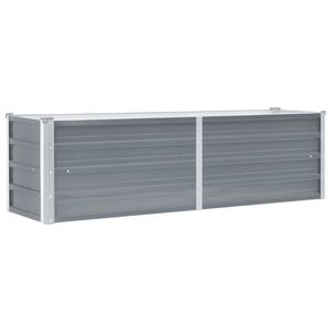 vidaXL Canteiro elevado de jardim a&ccedil;o galvanizado 160x40x45cm cinzento
