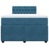 vidaXL Cama boxspring com colch&atilde;o 120x190 cm veludo azul