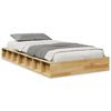 vidaXL Estrutura de cama sem colch&atilde;o 90x190 cm Carvalho de maci&ccedil;a