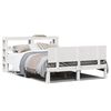 vidaXL Estrutura de cama c/ cabeceira 150x200 cm pinho maci&ccedil;o branco