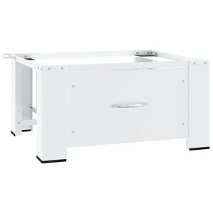 vidaXL Suporte para m&aacute;quina de lavar roupa com gaveta branco