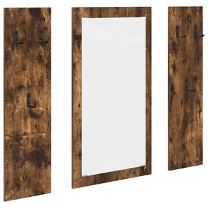 vidaXL Cabideiro de Parede Carvalho Defumado 96 x 1,5 x 90 cm