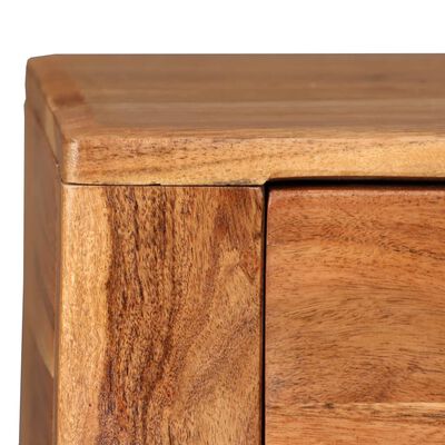 vidaXL Mesa consola em madeira maciça 118x30x80 cm