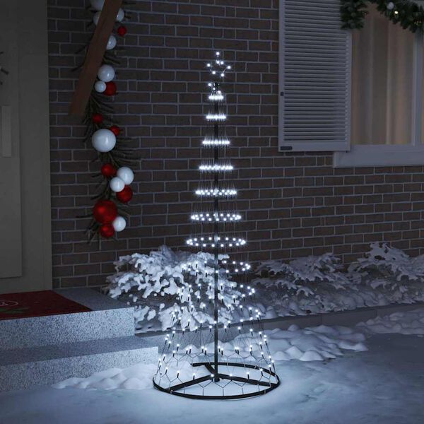 vidaXL &Aacute;rvore de Natal LED com 230 LEDs Branco frio 184.5 cm Metal