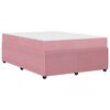 vidaXL Estrutura da Cama com colch&atilde;o Rosa 140 x 200 cm tecido