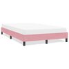 vidaXL Estrutura de cama sem colch&atilde;o 120x220 cm veludo rosa