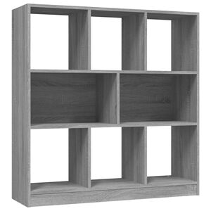 vidaXL Estante 97,5x29,5x100 cm derivados de madeira cinzento sonoma