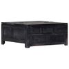 vidaXL Mesa de centro 65x65x30 cm madeira de mangueira maci&ccedil;a preto
