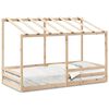 vidaXL Cama infantil com telhado 80x200 cm pinho maci&ccedil;o branco