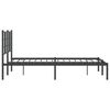 vidaXL Estrutura de cama com cabeceira 120x190 cm metal preto