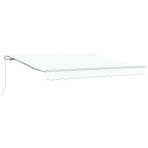 vidaXL Toldo Manual 3 x 2,5 m Branco 100% Poli&eacute;ster