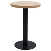 vidaXL Mesa bistr&ocirc; 50 cm MDF castanho-claro