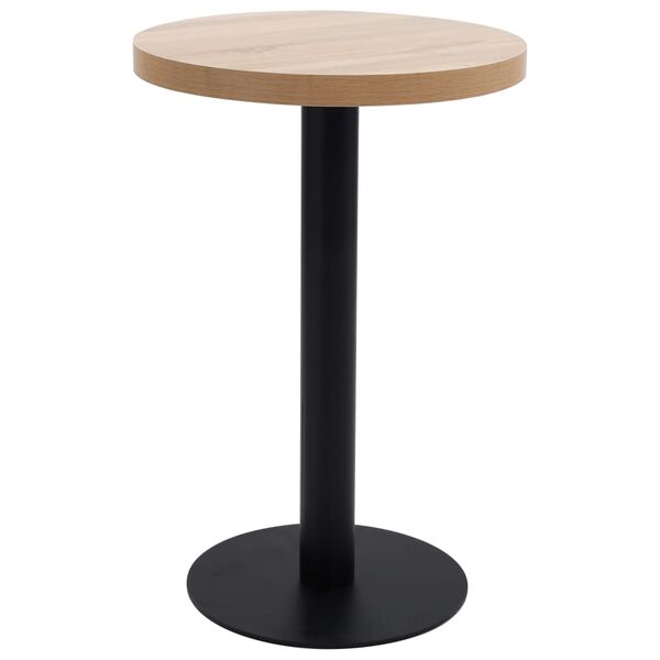 vidaXL Mesa bistr&ocirc; 50 cm MDF castanho-claro