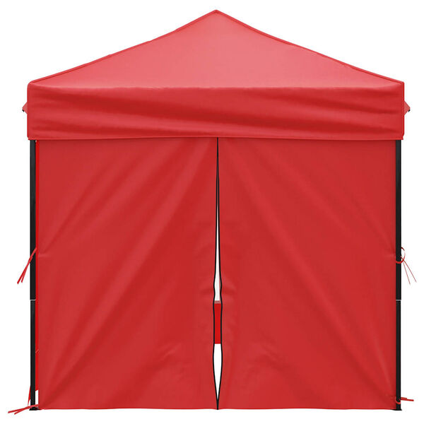 vidaXL Tenda para festas dobr&aacute;vel com paredes laterais 2x2 m vermelho