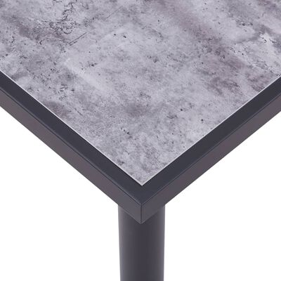 vidaXL Mesa de jantar 200x100x75 cm MDF preto e cinzento cimento