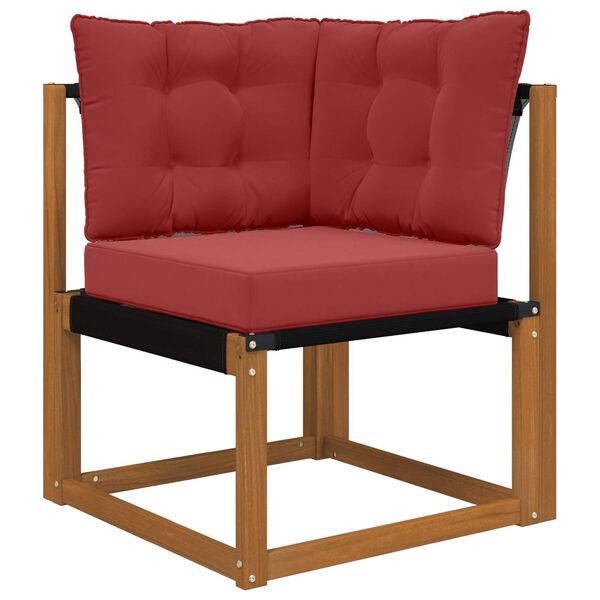 vidaXL Almofada para Sof&aacute; Externo 3 pcs vermelho tinto Poli&eacute;ster