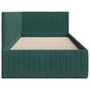 vidaXL Estrutura de Cama de Canto Verde Escuro 90 cm x 200 cm Veludo