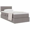 vidaXL Cama com arruma&ccedil;&atilde;o e colch&atilde;o Cinzento-acastanhado 90 x 190 cm