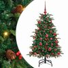 vidaXL Árvore de Natal Artificial Verde 120 cm PVC, Metal e Plástico