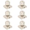 vidaXL Tampas em globo p/ postes veda&ccedil;&atilde;o 6 pcs a&ccedil;o inoxid&aacute;vel 71x71mm