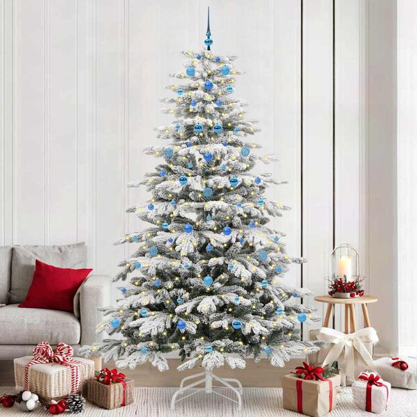 vidaXL &Aacute;rvore de Natal Articulada Artificial Branco 240 cm PE e PVC