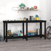 vidaXL Banco de trabalho 180x50x80 cm pinho maci&ccedil;o preto