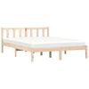 vidaXL Estrutura da Cama Natural 152 x 203 cm Madeira de Pinho S&oacute;lido
