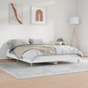 vidaXL Estrutura de cama 200x200 cm derivados madeira branco brilhante