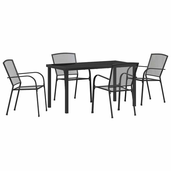 vidaXL Conjunto de Jantar para Jardim 5 pcs Antracite