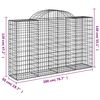 vidaXL Cestos gabi&atilde;o arqueados 11pcs 200x50x120/140 ferro galvanizado