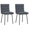 vidaXL Cadeiras de jantar 2 pcs veludo cinzento-escuro
