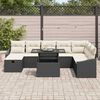 vidaXL Conjunto de Sof&aacute; de Jardim 9 pcs Preto Rattan Sint&eacute;tico