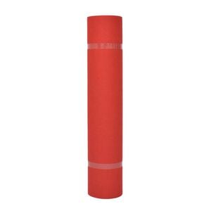 vidaXL Tapete Liso Vermelho 1 x 24 m Tecido