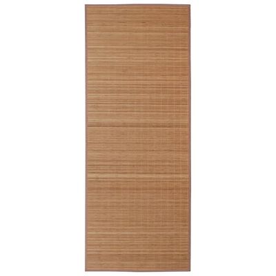 Tapete retangular bambu 150 x 200 cm castanho