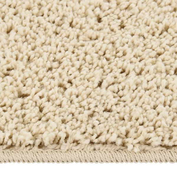 vidaXL Tapete shaggy 200x290 cm antiderrapante cor creme