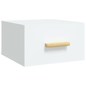 vidaXL Mesa de cabeceira montagem na parede 35x35x20 cm branco