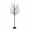 vidaXL &Aacute;rvore de Natal com bolas LED Preto 18 x 18 x 120 cm A&ccedil;o