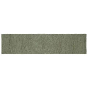 vidaXL Tapetes de &aacute;rea Verde-Azeitona 60 x 250 cm Juta
