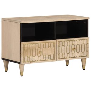 vidaXL M&oacute;vel de TV 70x33x46 cm madeira de mangueira maci&ccedil;a