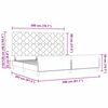 vidaXL Estrutura da Cama Castanho escuro 200 x 200 cm tecido