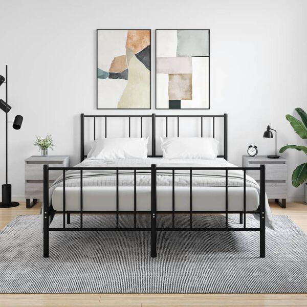 vidaXL Mesas de cabeceira 2 pcs derivados de madeira cinzento sonoma