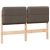 vidaXL Cabeceira estofada com cabeceira Marrom e Taupe 140 cm