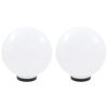 vidaXL Candeeiro esf&eacute;rico LED 2 pcs 30 cm PMMA