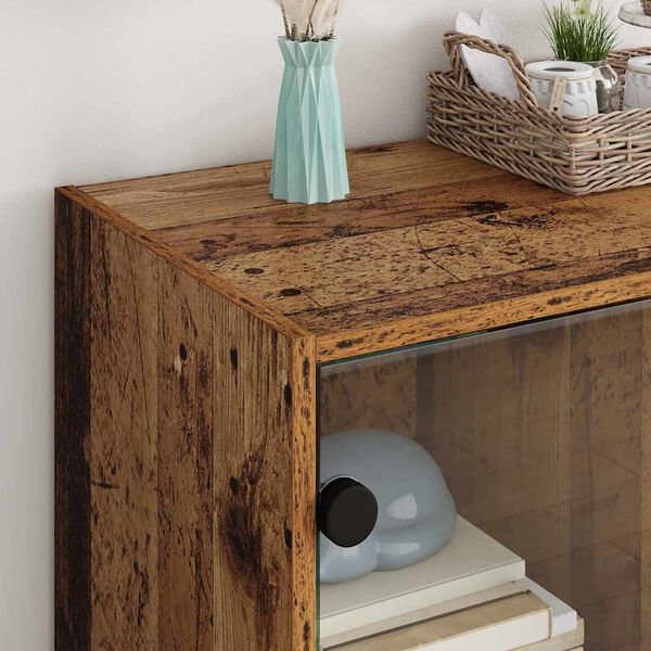 vidaXL Arm&aacute;rio lateral Madeira Antiga 68 x 37 x 75,5 cm