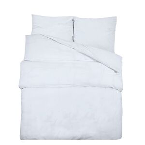 vidaXL Conjunto de capa de edred&atilde;o 140x200cm algod&atilde;o branco