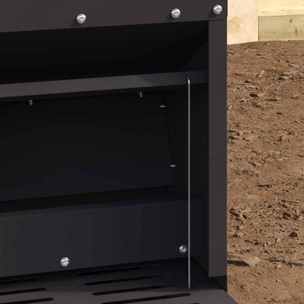 vidaXL Comedouro de Pedal para Frango Preto 25 x 42 x 40 cm