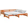 vidaXL Sof&aacute;-cama com gavet&atilde;o sem colch&otilde;es 90x190 cm castanho-mel