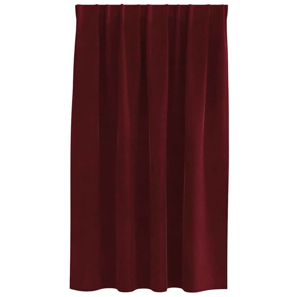 vidaXL Cortinas opacas 2 pcs Vinho Vermelho 140 x 140 cm Veludo