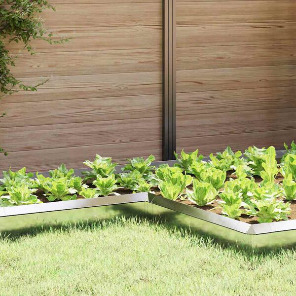 vidaXL Cerca de Caracol Prateado 10 x 10 x 25 cm A&ccedil;o inoxid&aacute;vel