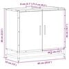 vidaXL M&oacute;vel p/ lavat&oacute;rio 65x33x60cm derivados madeira cinzento sonoma